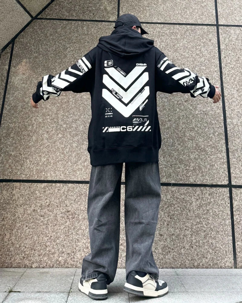 Cyberpunk City Futuristic Sci-Fi Hoodie
