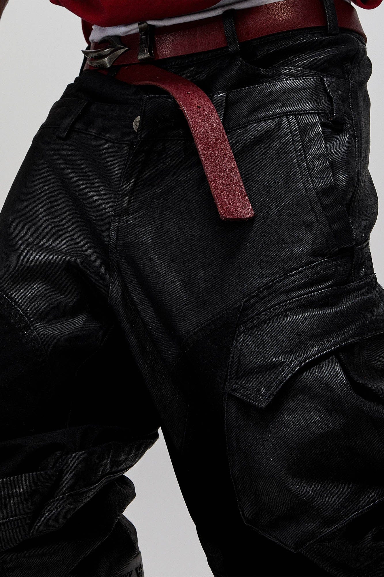 Dual-Waist Waxed Arc-Spliced Cargo Pants