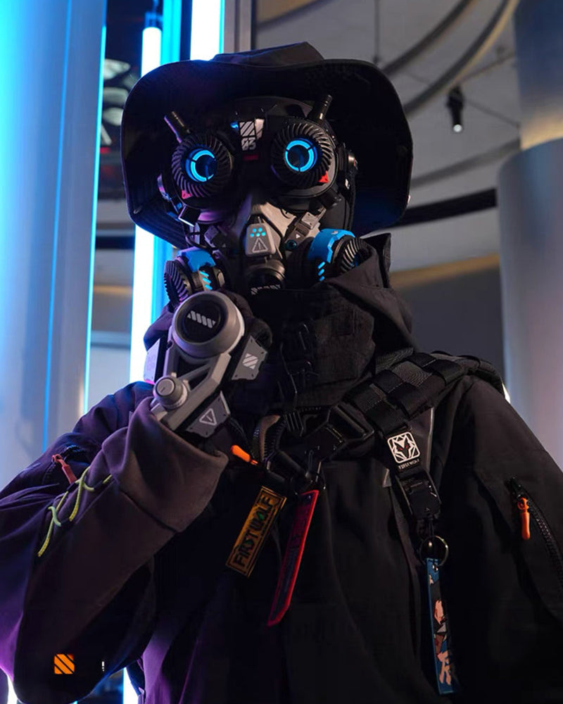 Cyberpunk Mecha Half Face Mask