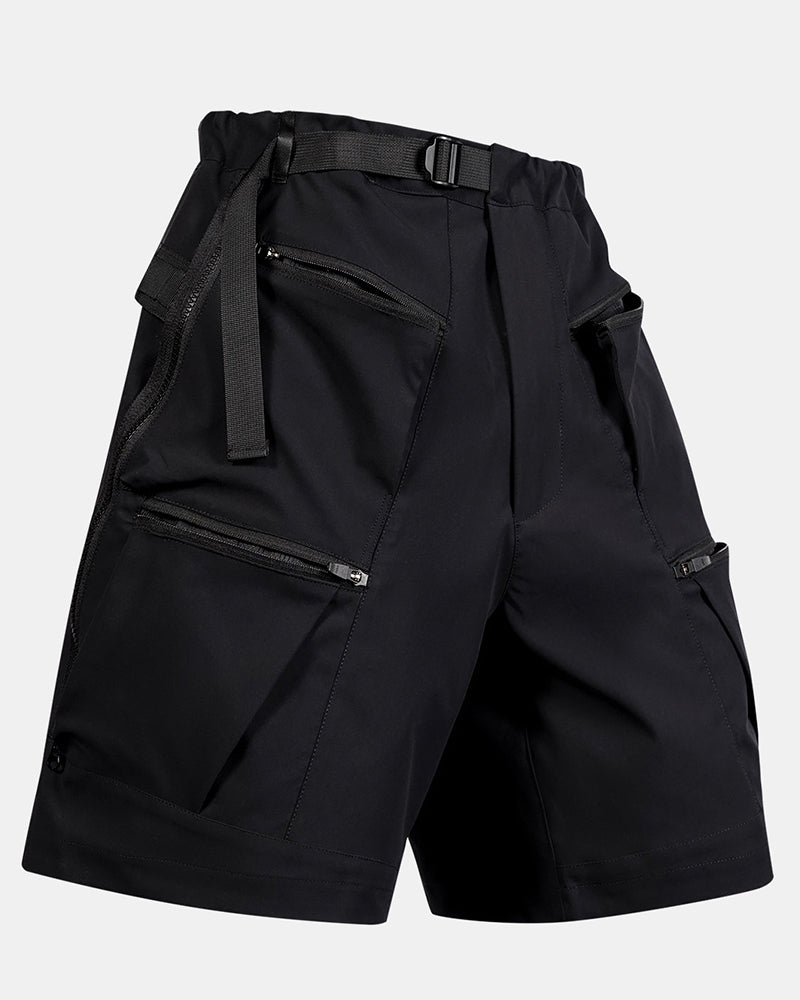 Multi-Pocket Water-Repellent Techwear Cargo Shorts