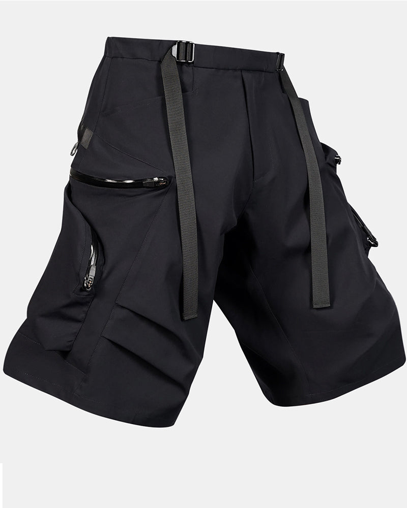 Multi-Pocket Water-Repellent Techwear Shorts