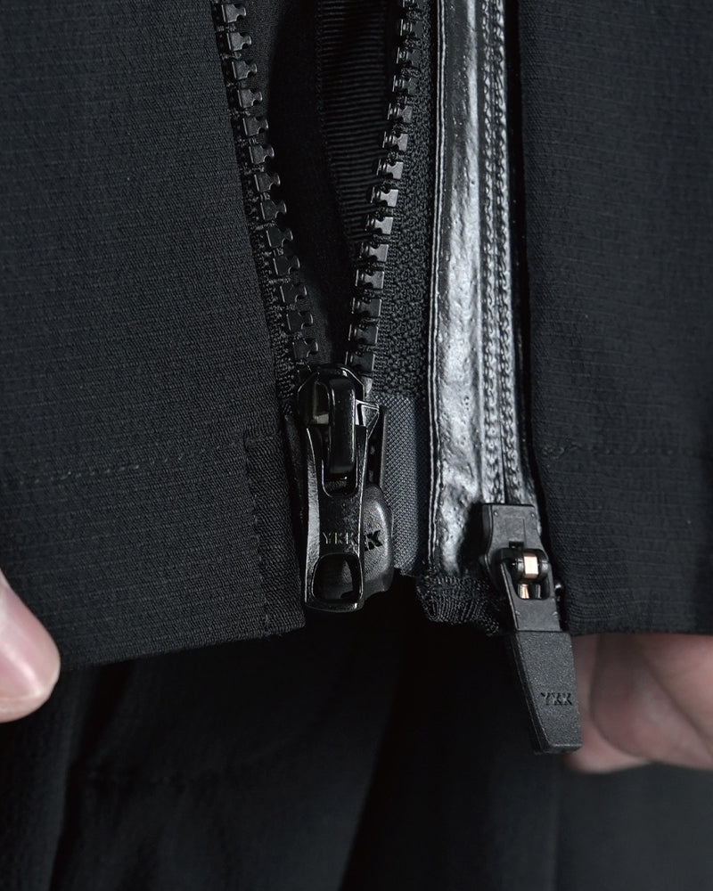 Magnetic Quick-Release Collar Zip Techwear Short-Sleeve Jacket