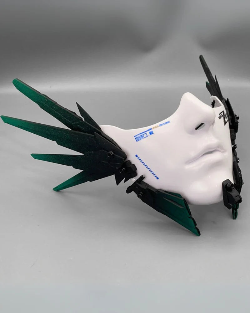Cyberpunk Mecha Tech Half-Face Mask