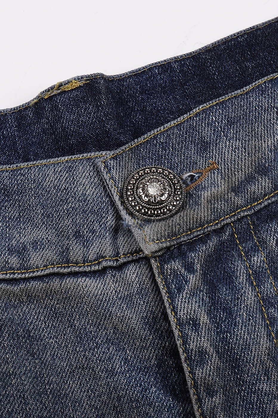 Distressed Dusty Flared Jeans