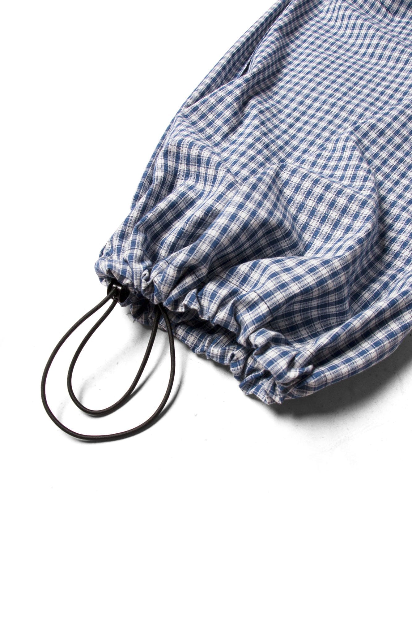 Detachable Scarf Grid Pleated Pants