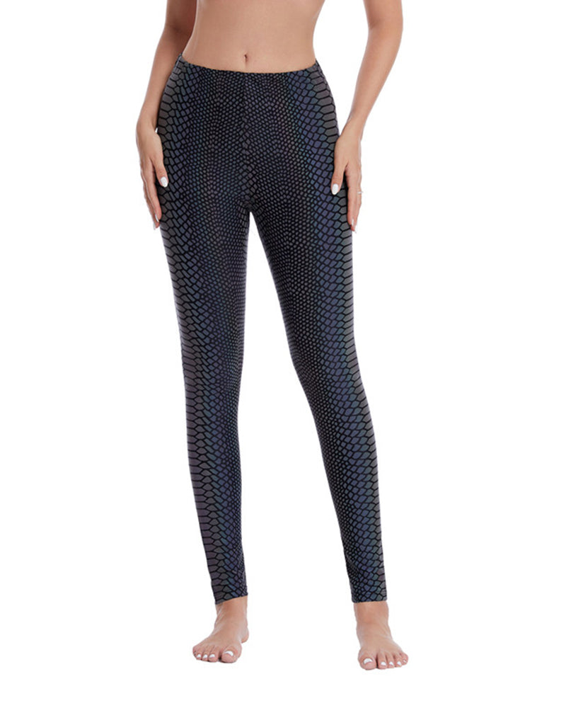 Reflective Rave Clothing Colorful Leggings