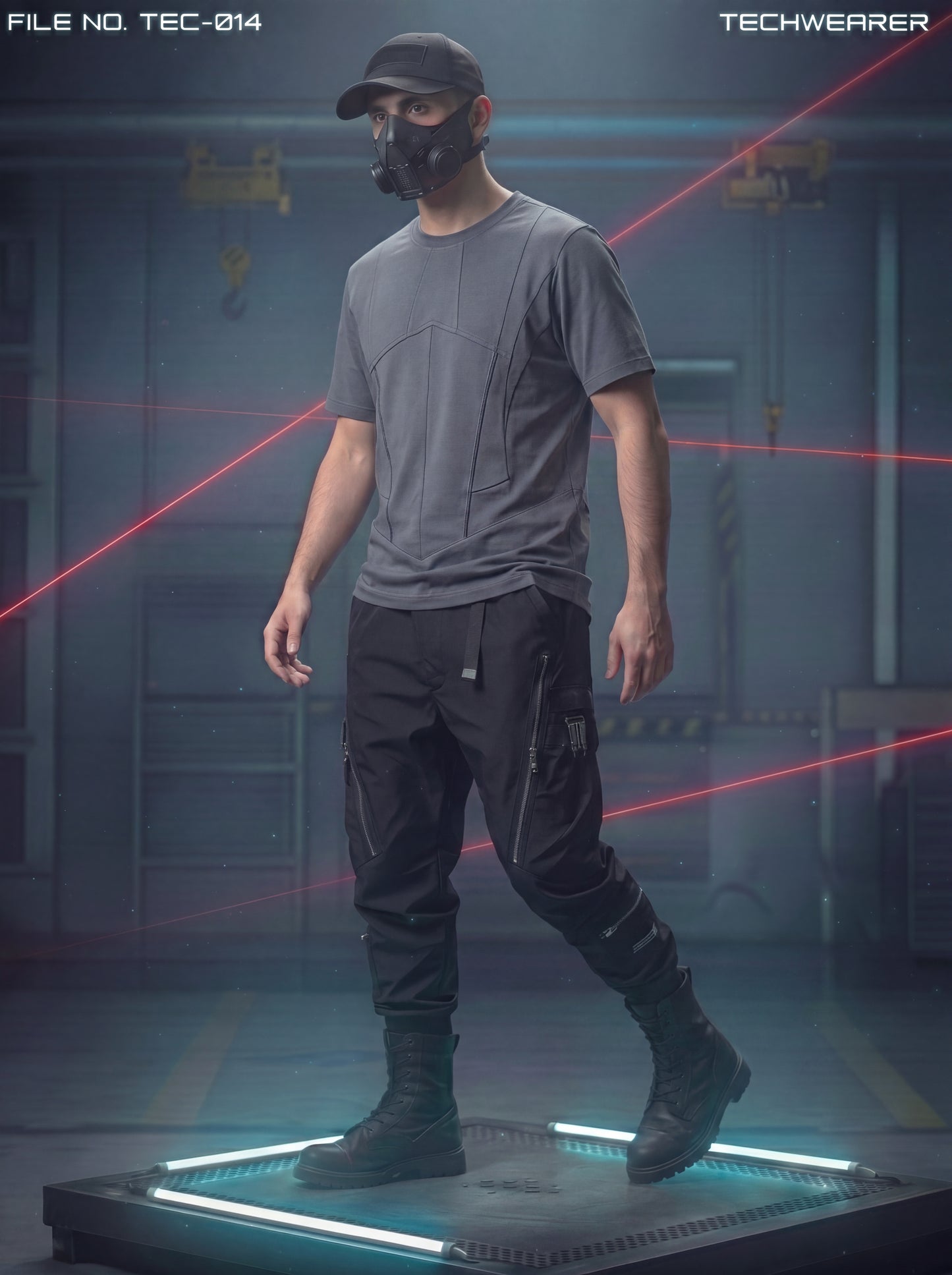 TEC-014｜Cyberpunk Tactical Techwear Set Top / Bottom