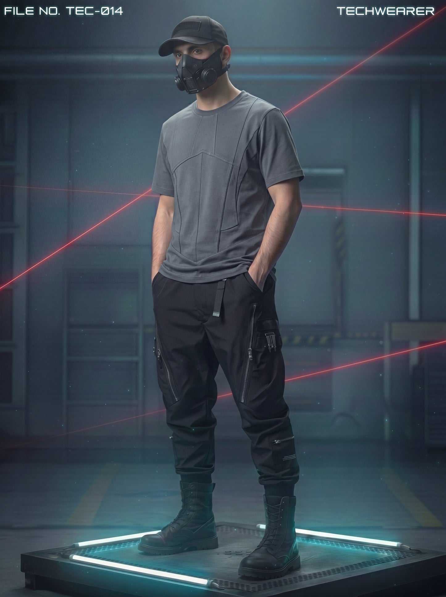 TEC-014｜Cyberpunk Tactical Techwear Set Top / Bottom