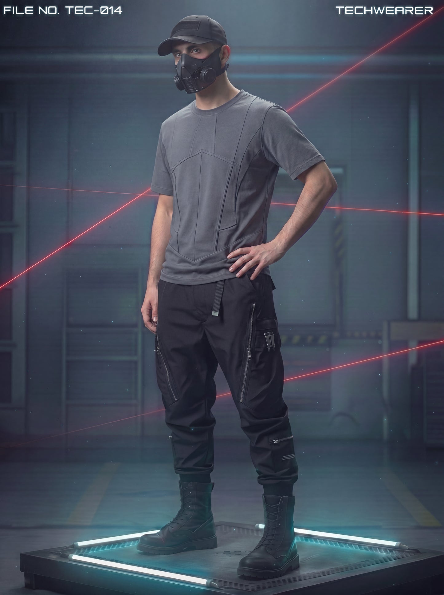 TEC-014｜Cyberpunk Tactical Techwear Set Top / Bottom