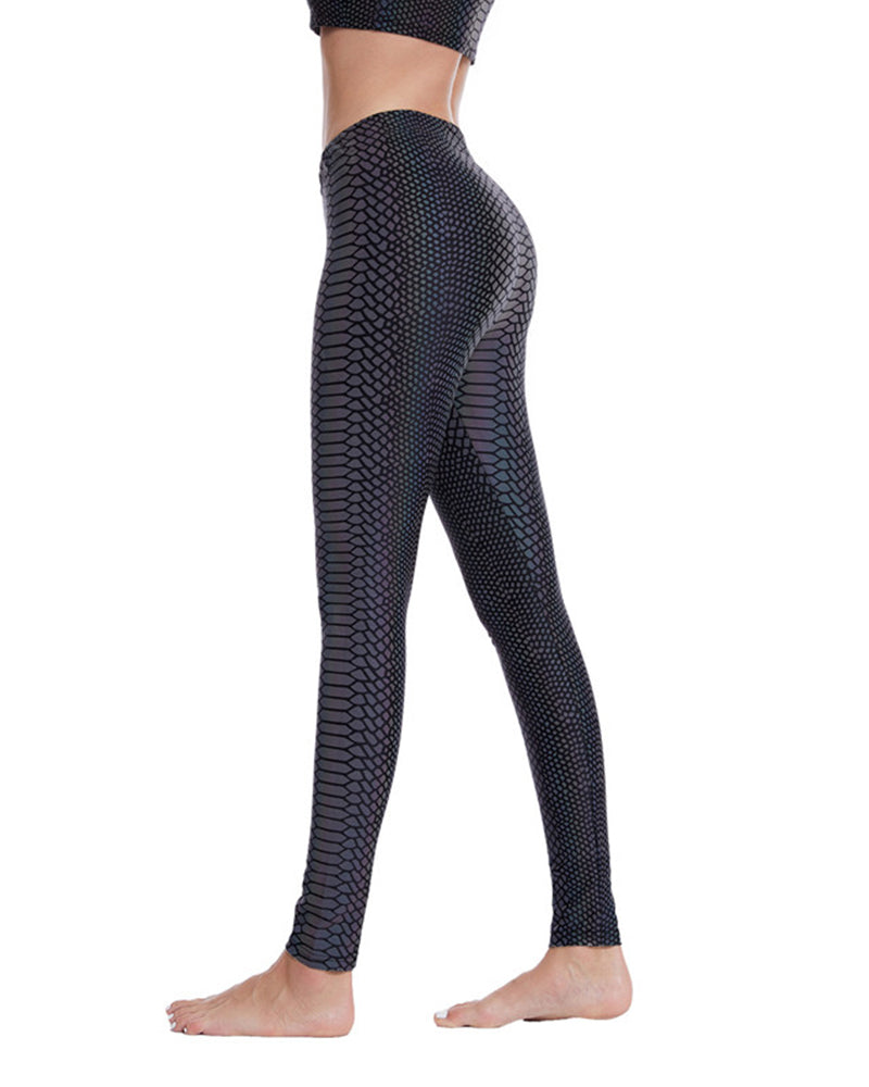 Reflective Rave Clothing Colorful Leggings