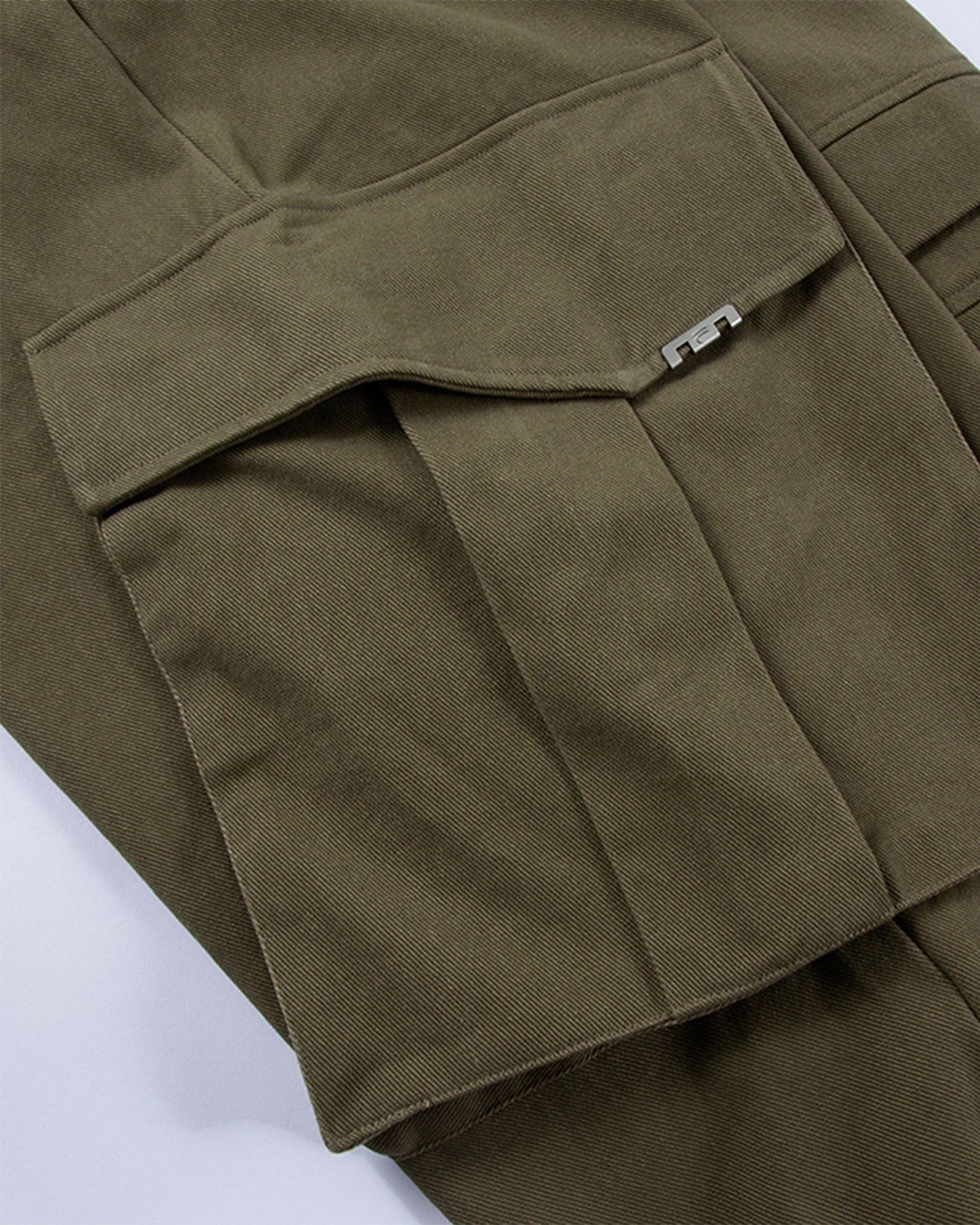 Asymmetrical Crinkled Cargo Pants