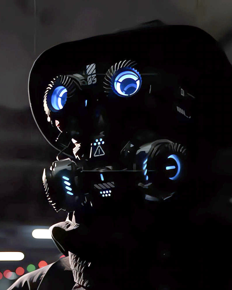 Cyberpunk Mecha Half Face Mask