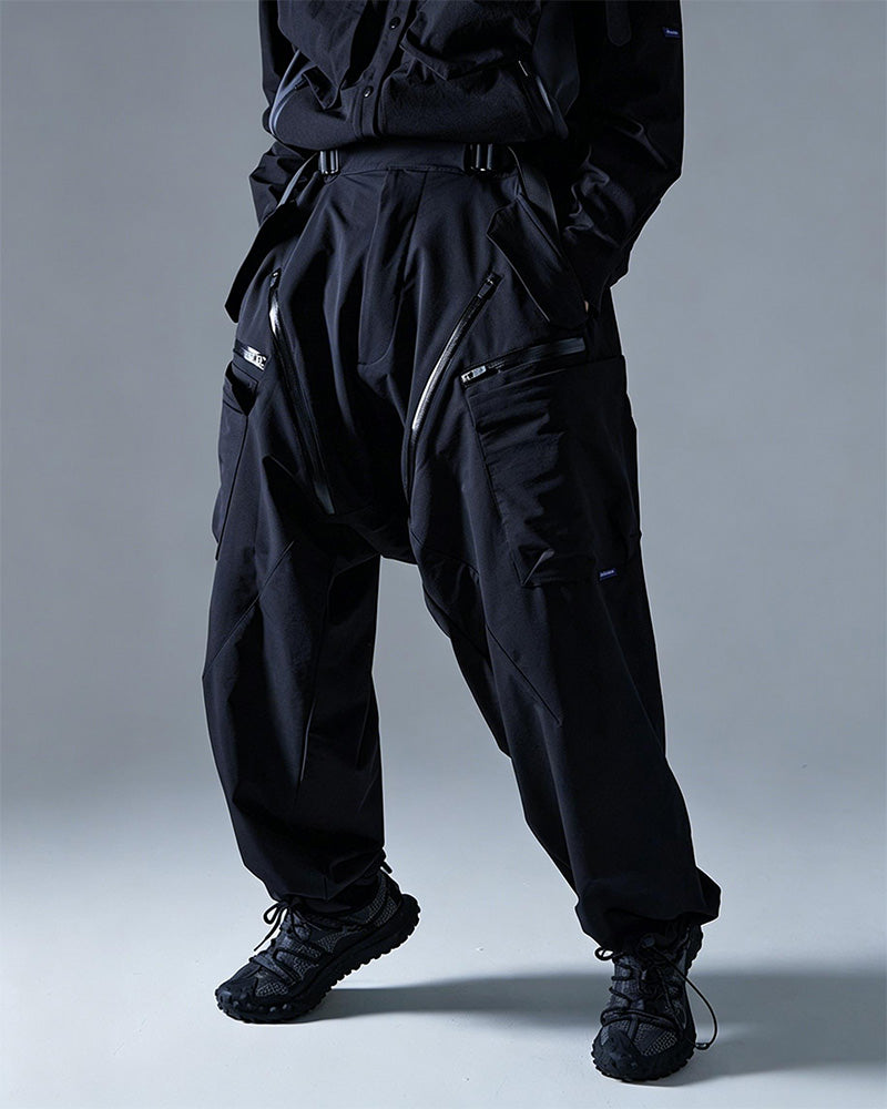 Techwear Drop-Crotch Trousers