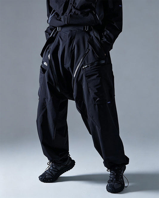 Techwear Drop-Crotch Trousers