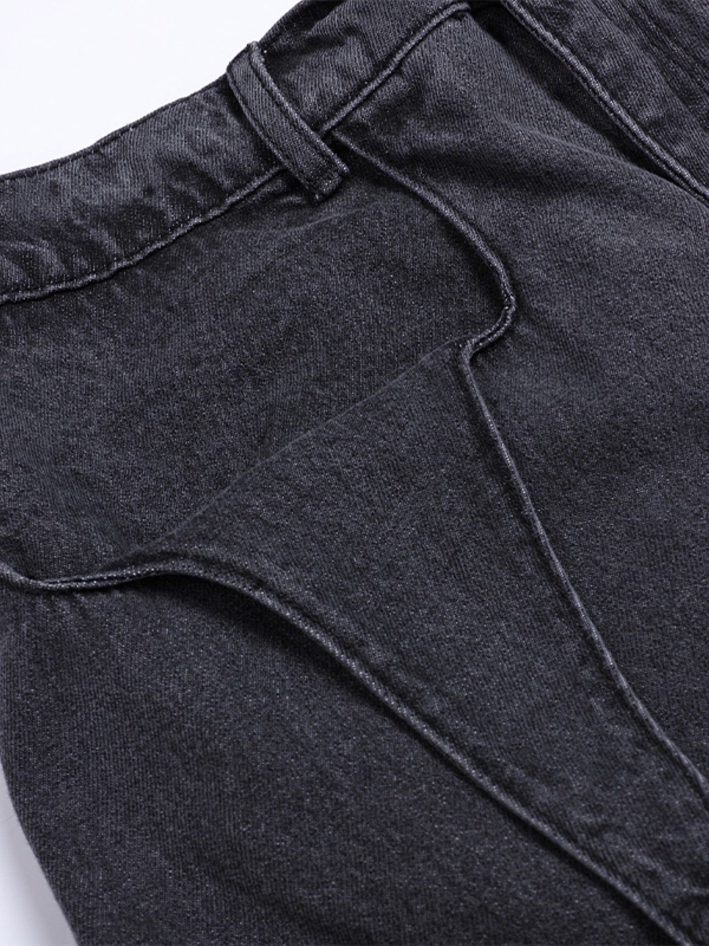 Multi-Layered Stripes Deconstructed Jeans