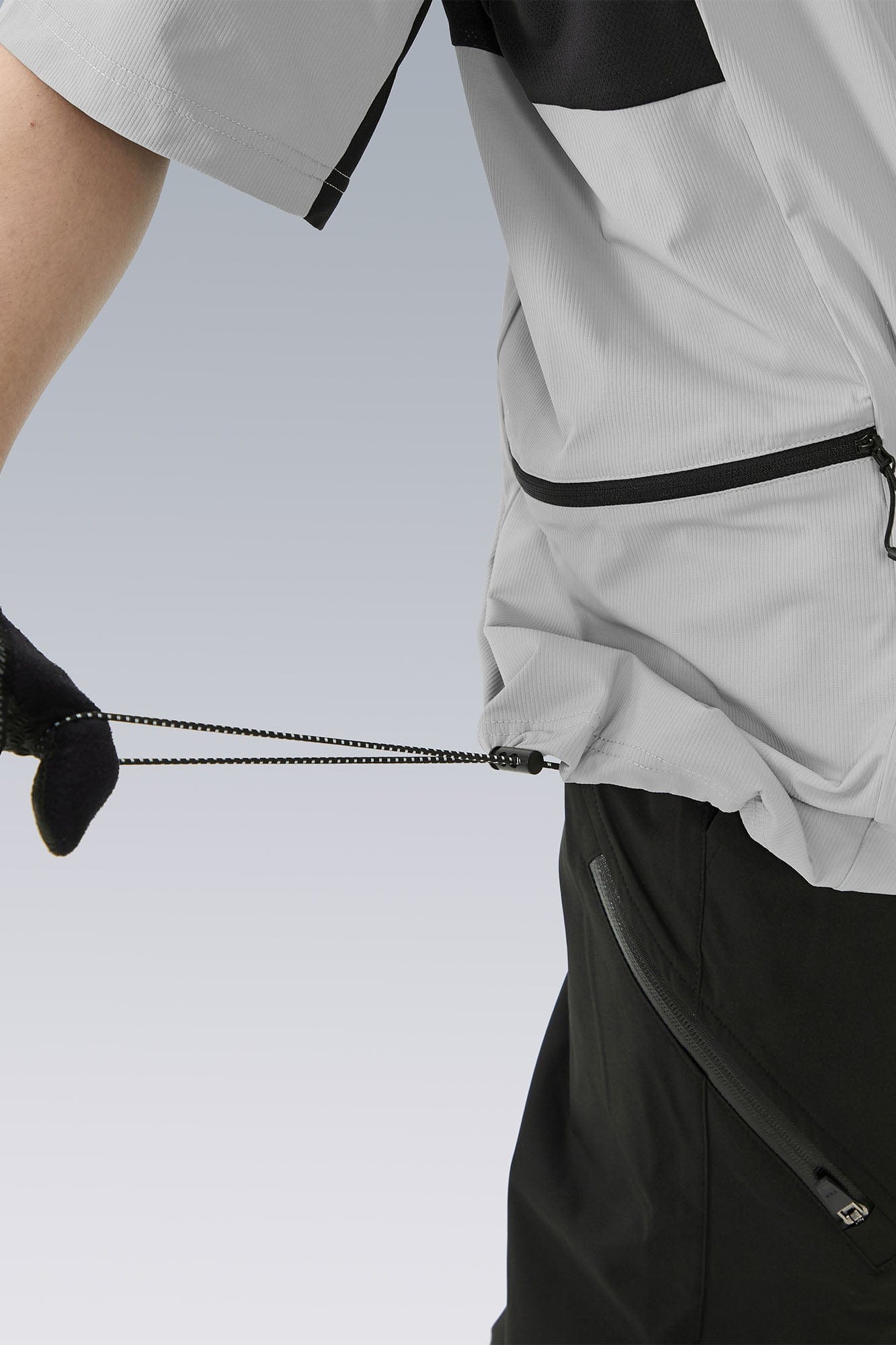 Tech Panel Drawstring-Hem Quick-Dry T-Shirt