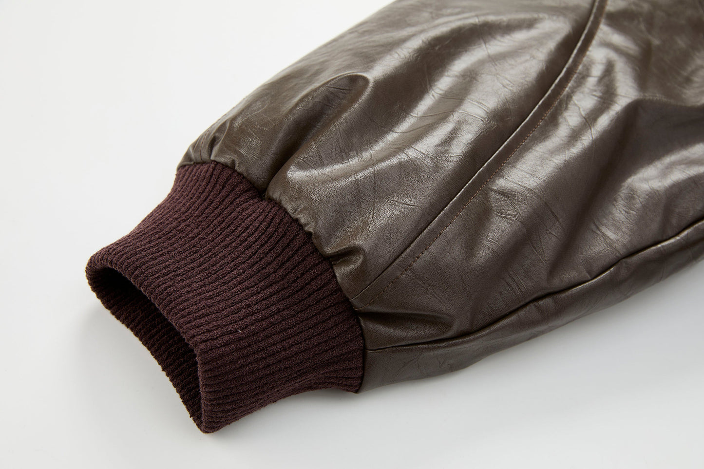 Deconstructed PU Oversized Puffer Jacket