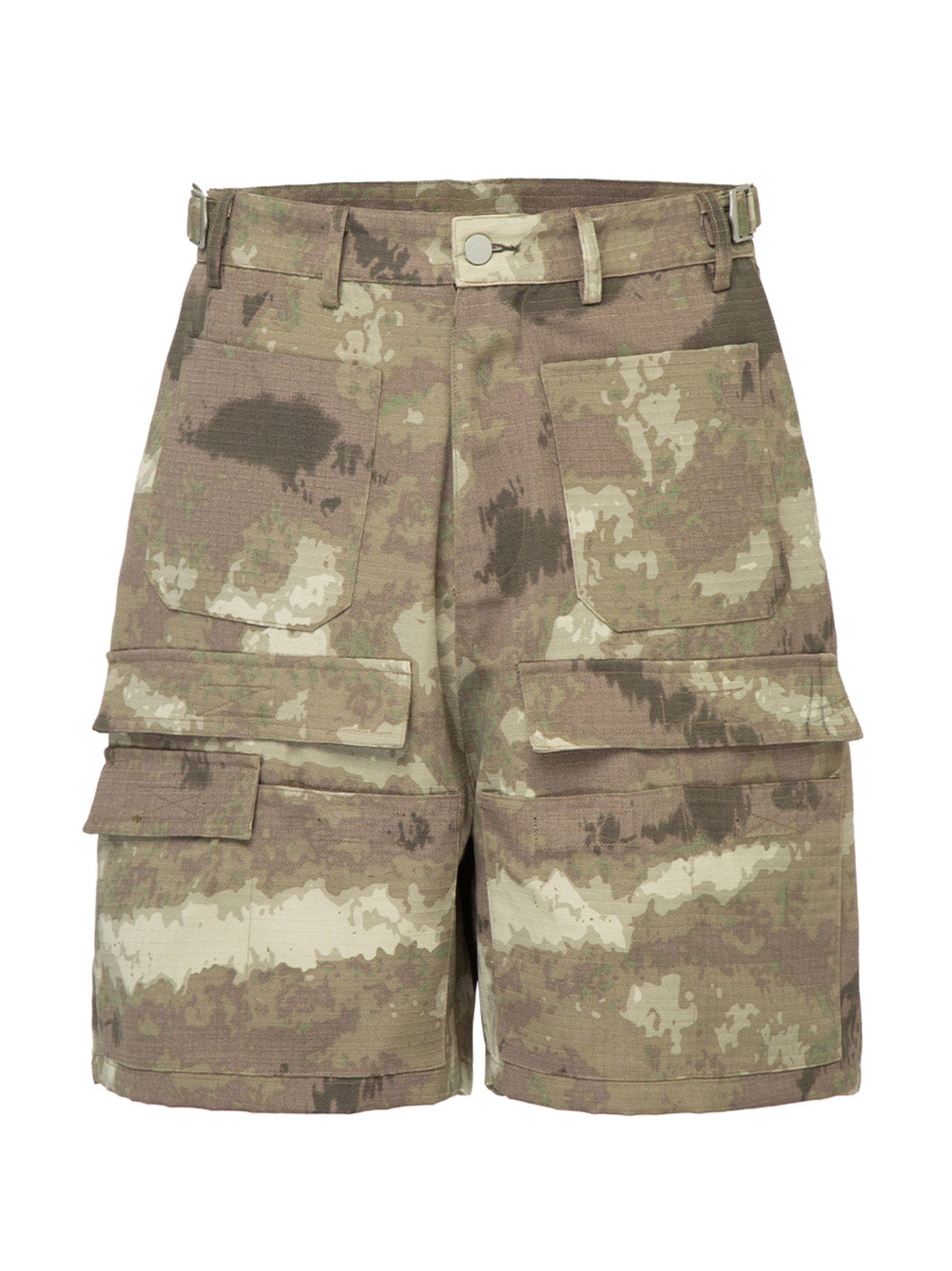 Retro Camo Multi Pocket Buckle Shorts