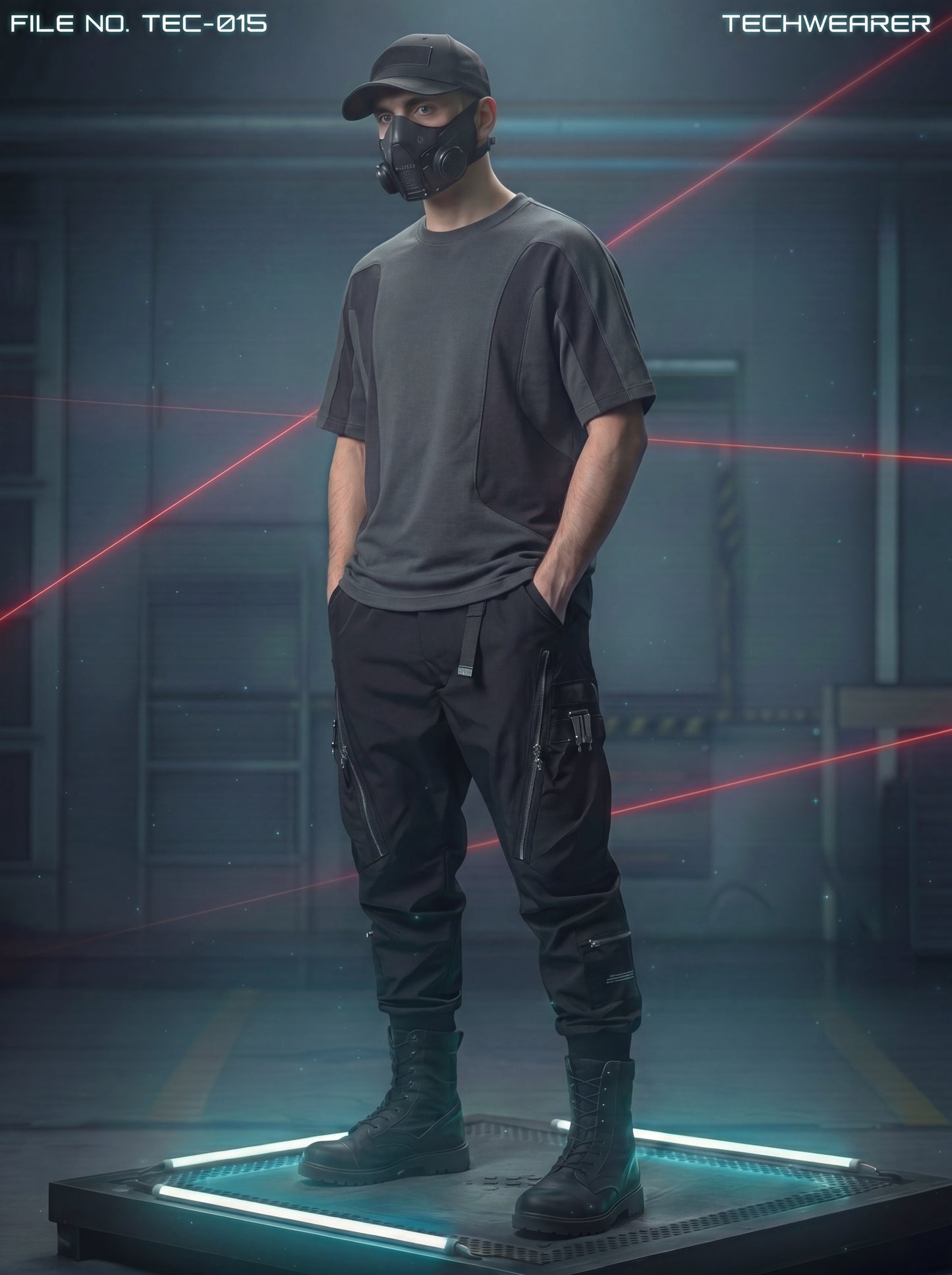 TEC-015｜Cyberpunk Tactical Techwear Set Top / Bottom