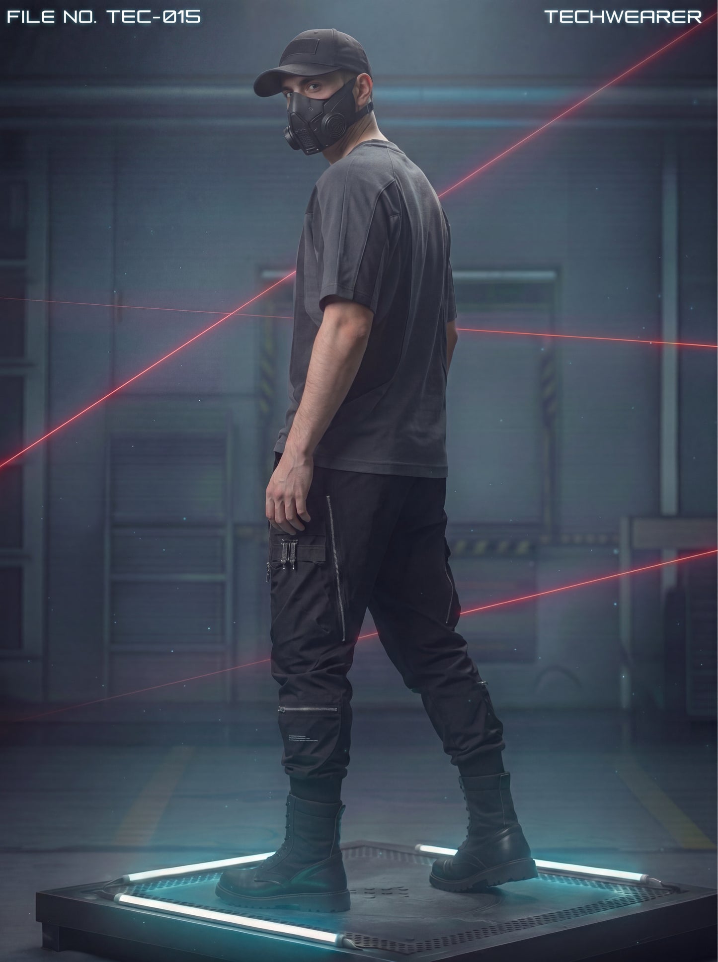 TEC-015｜Cyberpunk Tactical Techwear Set Top / Bottom