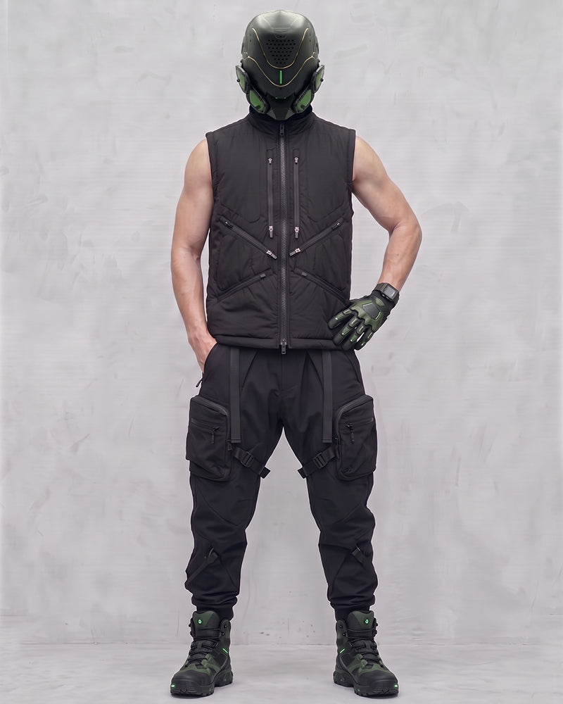 Multi-Pocket Windproof Insulated Techwear Vest