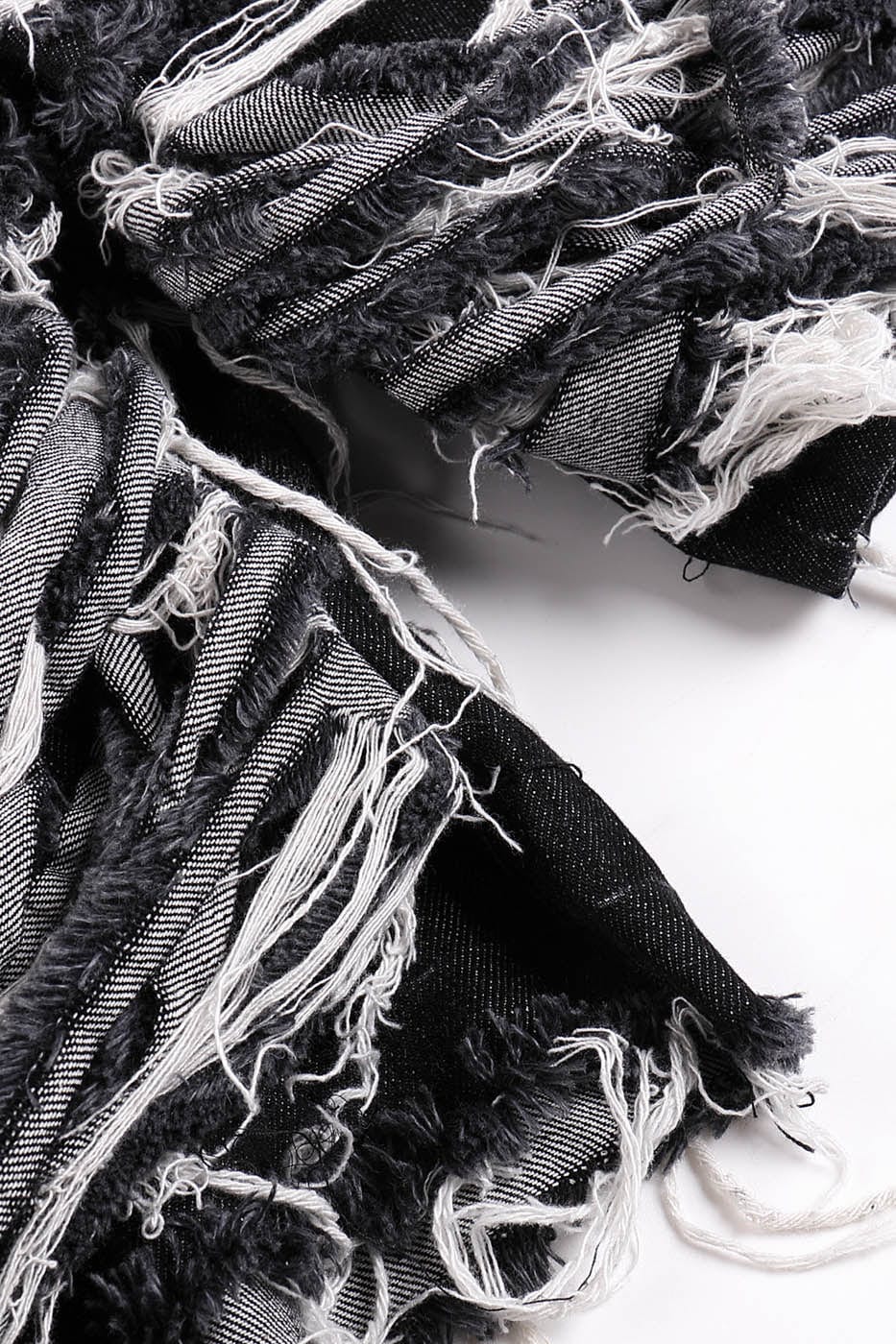 Heavily Distressed Denim Shorts