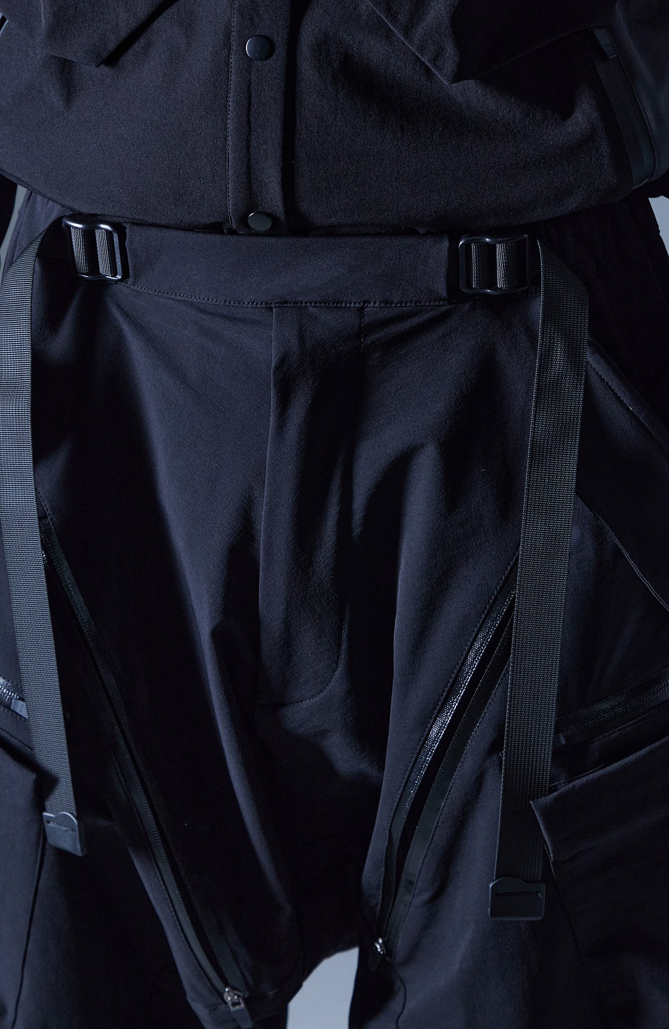 Techwear Drop-Crotch Trousers