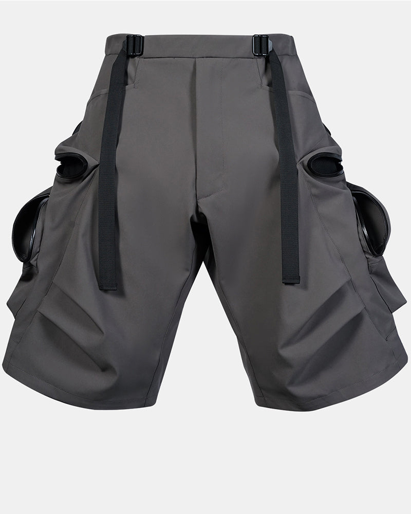 Multi-Pocket Water-Repellent Techwear Shorts