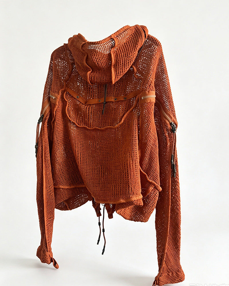 Wasteland Transformable Geometric Mesh Coat