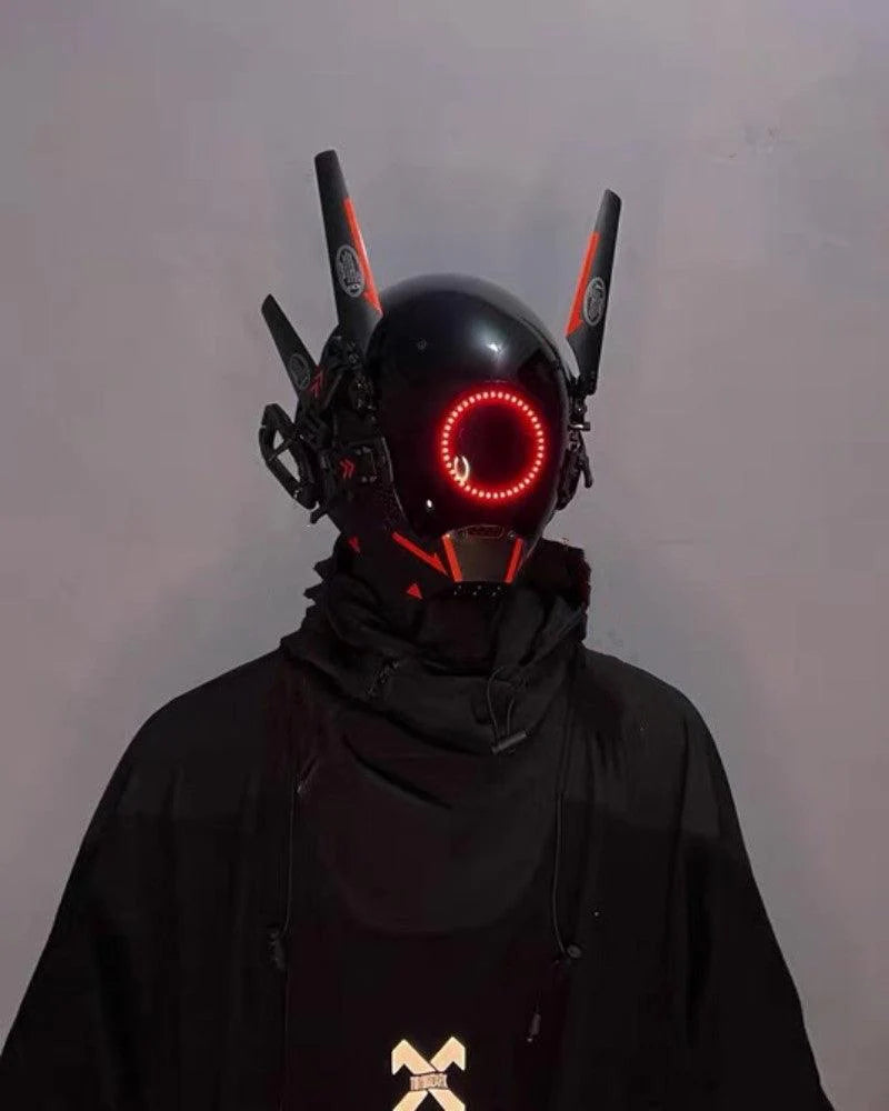 Futuristic LED Cyberpunk Helmet Mask