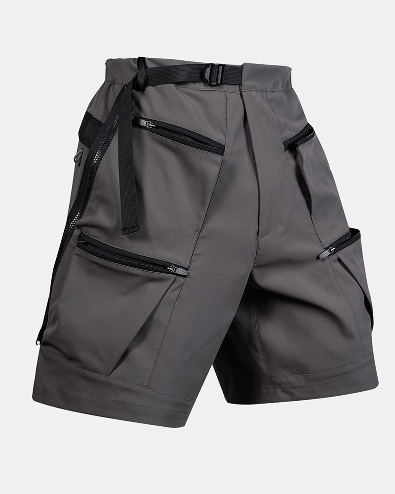 Multi-Pocket Water-Repellent Techwear Cargo Shorts