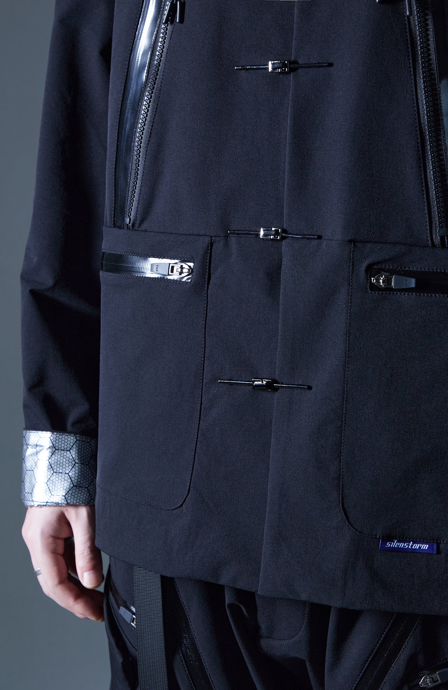 Multi-Pockets Mandarin Waterproof Jacket