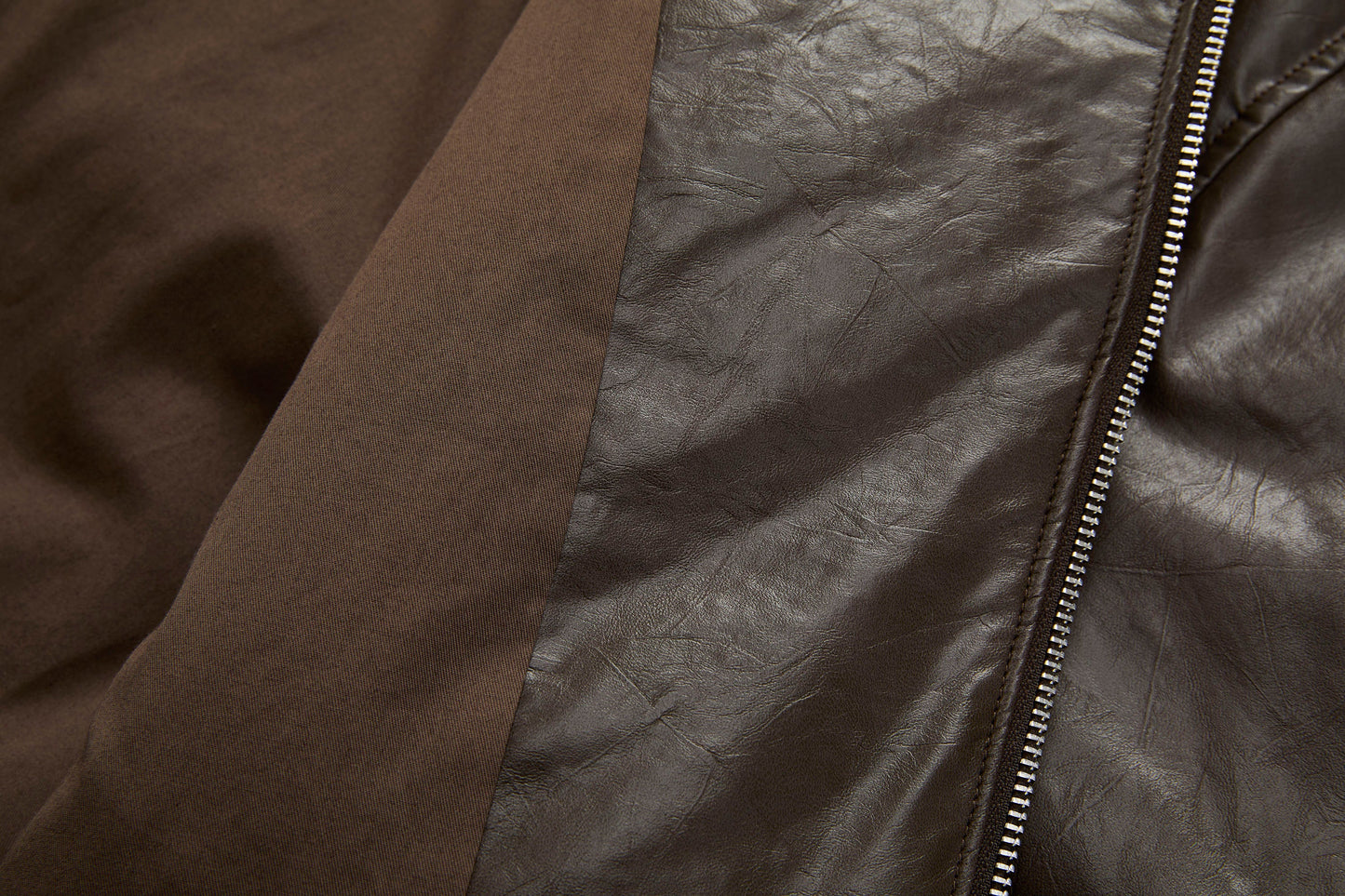 Deconstructed PU Oversized Puffer Jacket
