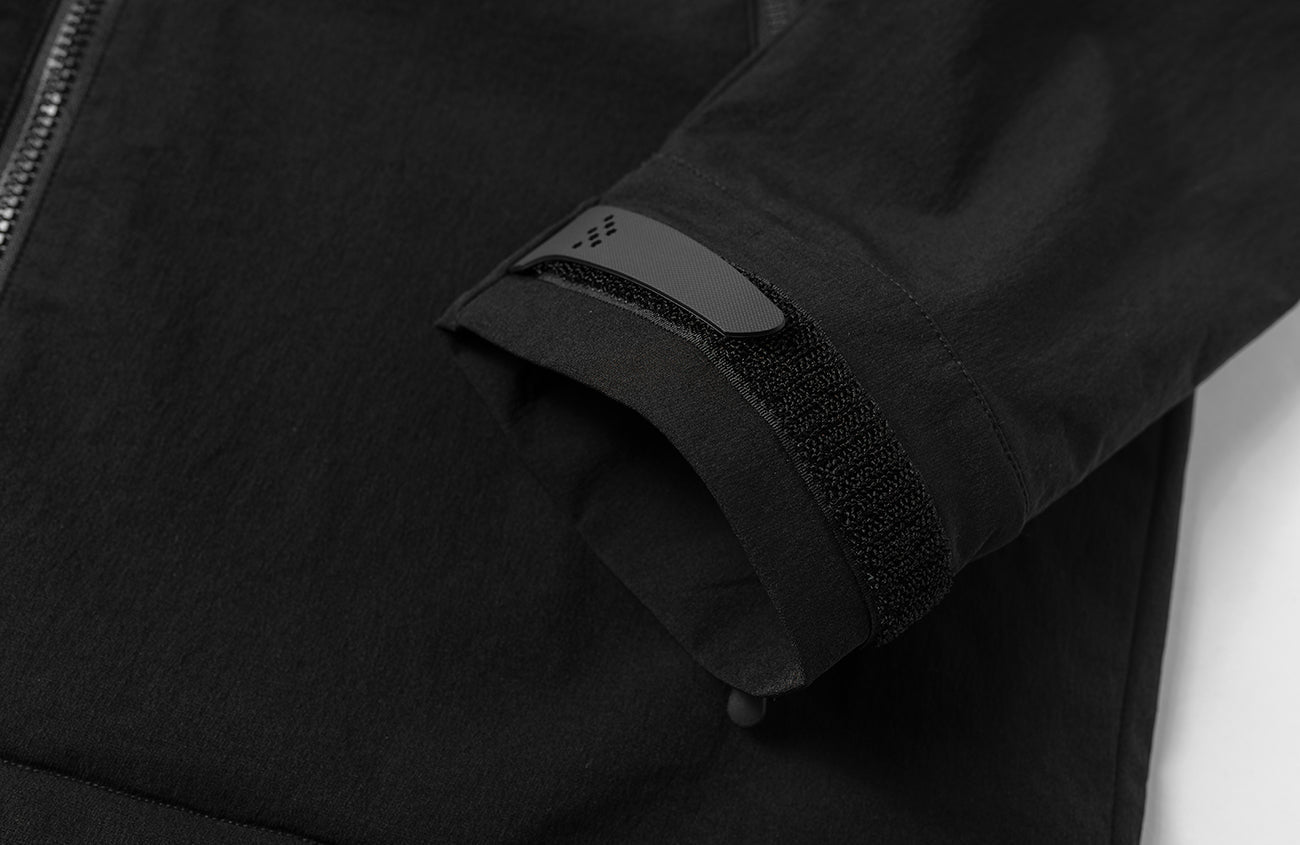 Dual-Placket Softshell Hooded Jacket