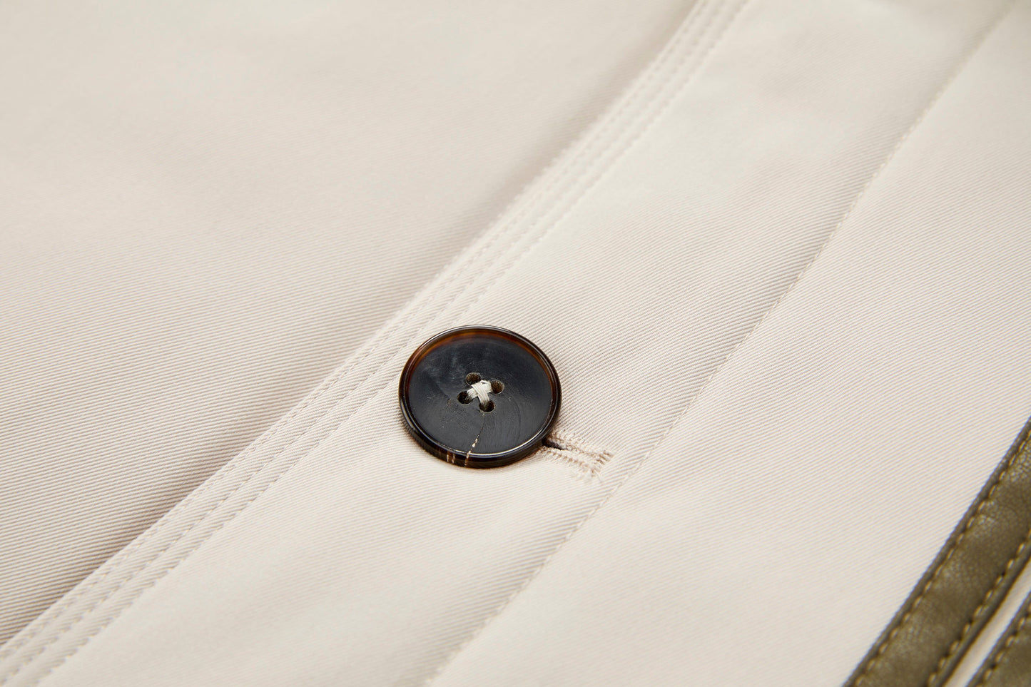 Contrast PU Midi Down Coat