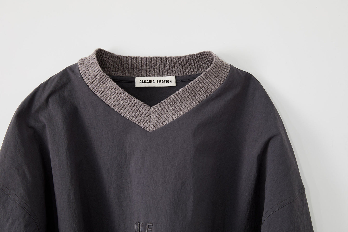Water-Repellent Embroidered Drawstring Sweatshirt