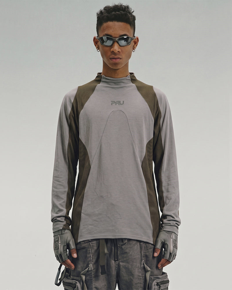 Wasteland Dirty Dye Mesh Technical Long Sleeve Tee