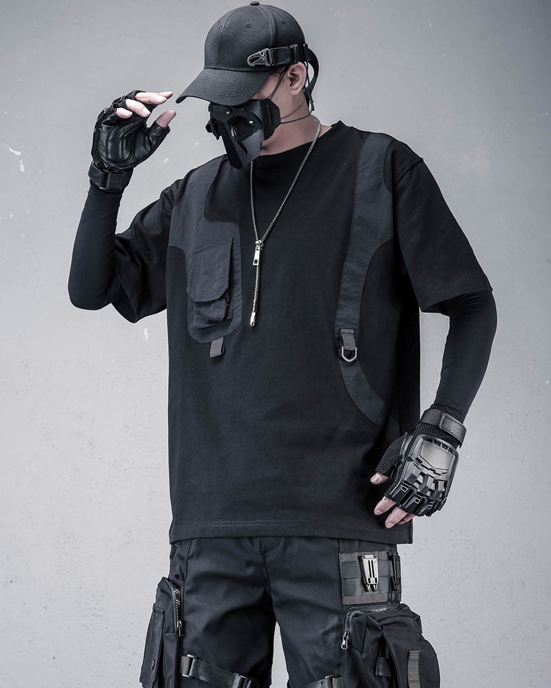 Tactical Patchwork 3D-Pocket Techwear T-Shirt
