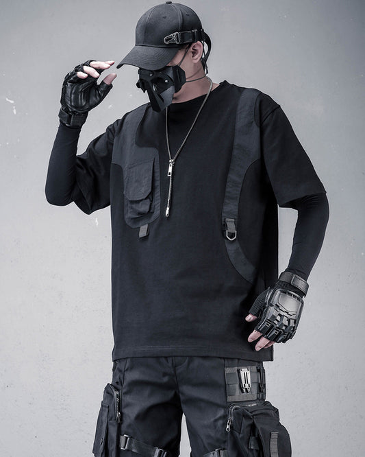 Tactical Patchwork 3D-Pocket Techwear T-Shirt