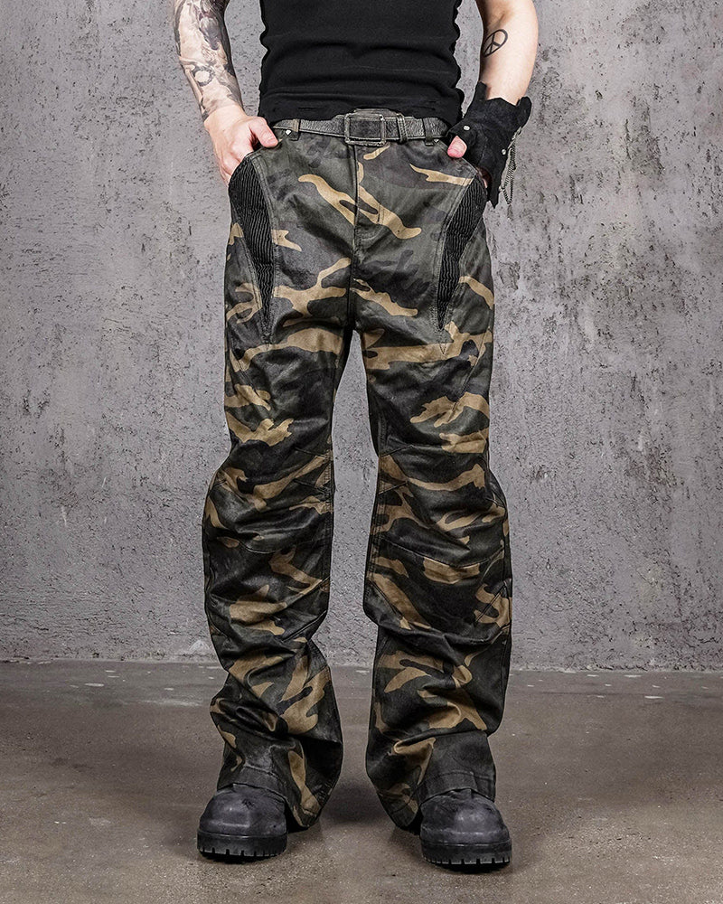 Camo Deconstructed Fang-Paneled Pants
