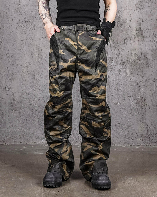 Camo Deconstructed Fang-Paneled Pants
