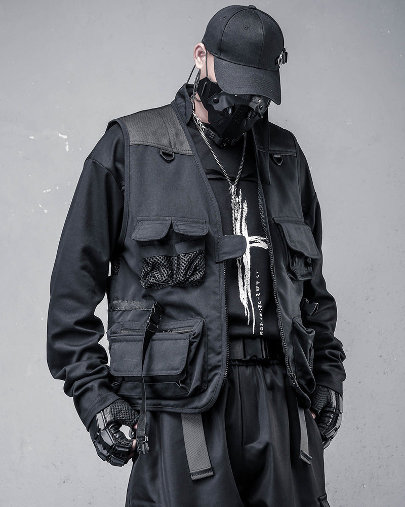 Techwear Utility Multi-Pocket Cargo Vest
