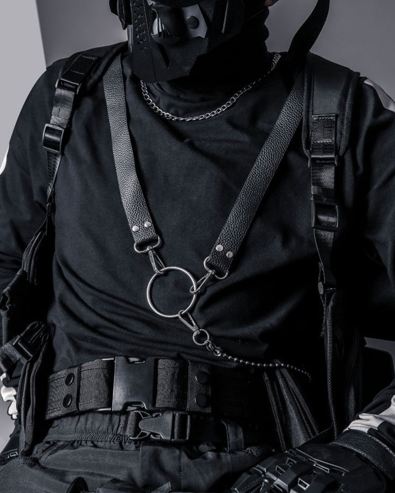 Techwear Chain Harness Shoulder Strap Accessory