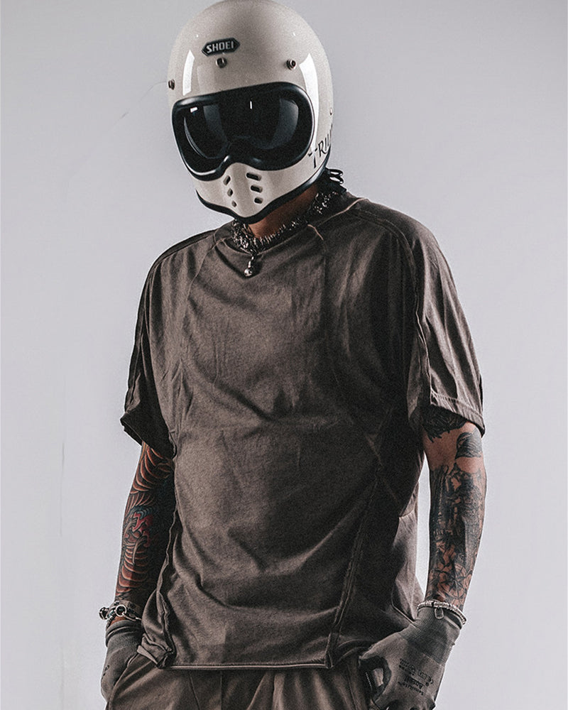 Wasteland Wear Splicing Distressed T-Shirt