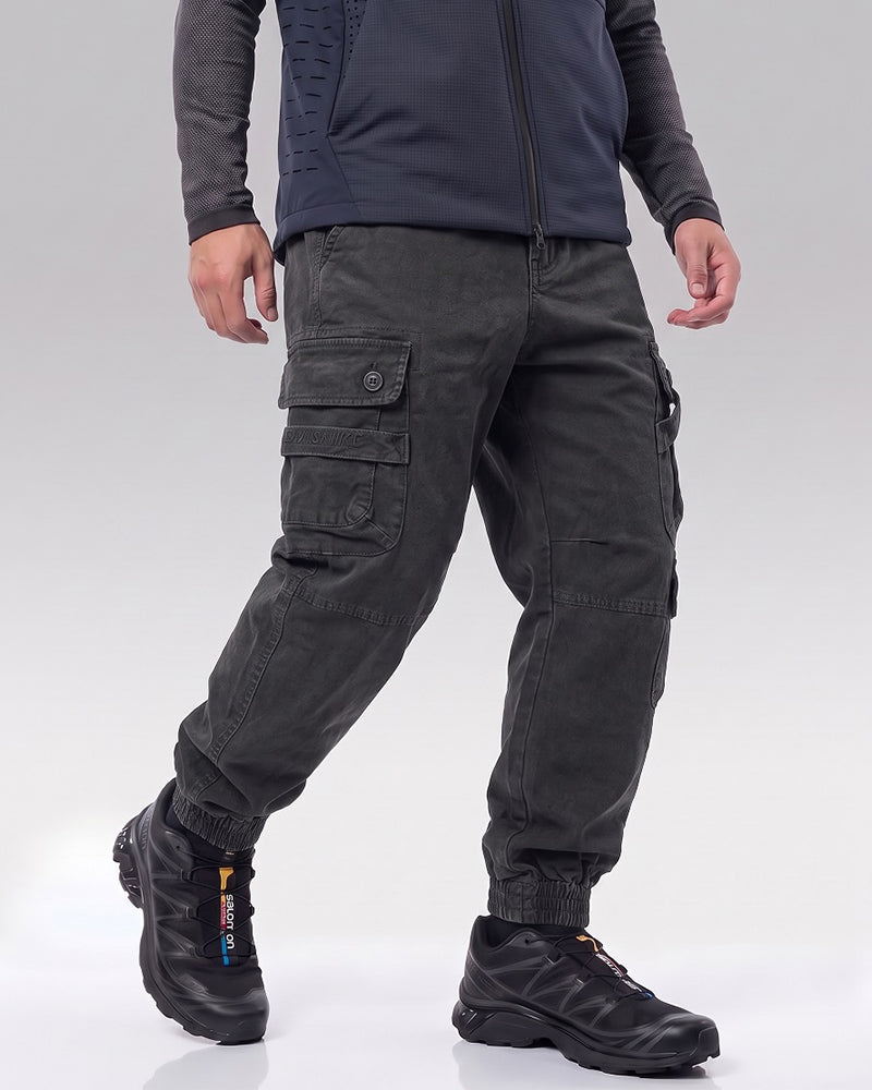 Multi-Pocket Techwear Cargo Cuffed Pants
