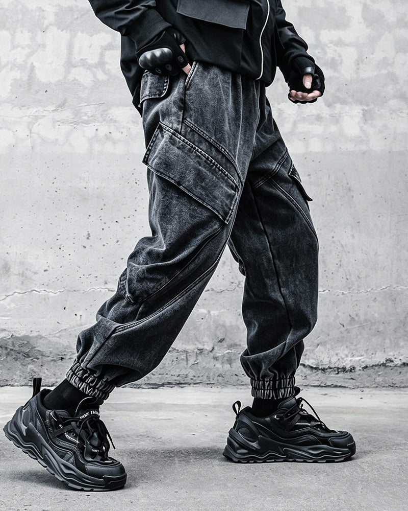Streetwear Loose Black Denim Jeans