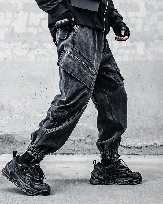 Streetwear Loose Black Denim Jeans