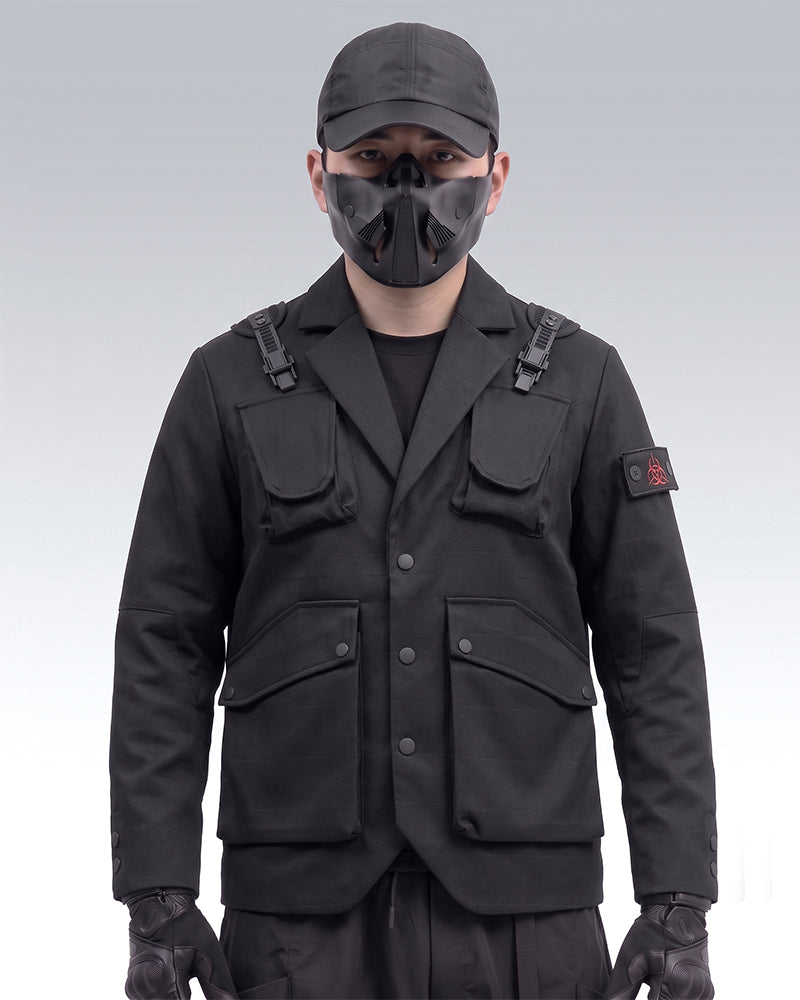 Functional Multi-Pocket Utility Blazer Jacket