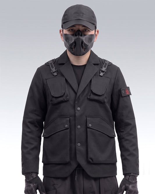 Functional Multi-Pocket Utility Blazer Jacket