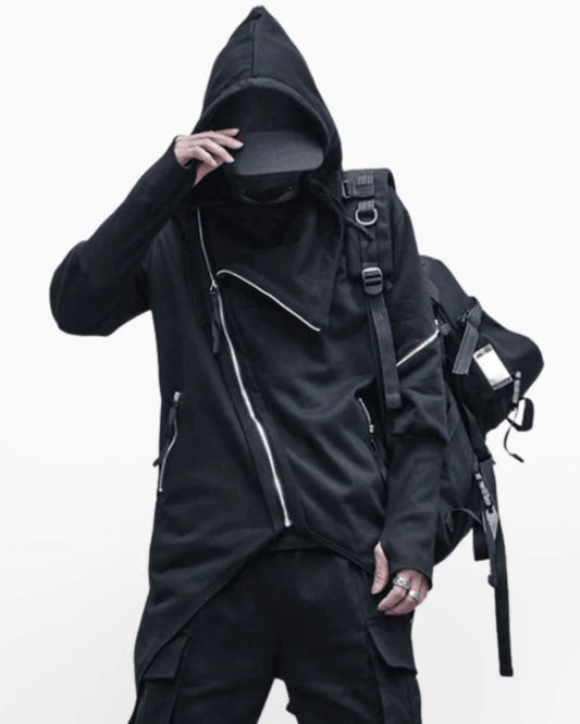 Japanese Techwear Zipper Hooded Jacket